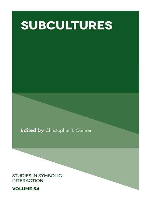 Title details for Subcultures, Volume 54 by Christopher T. Conner - Wait list